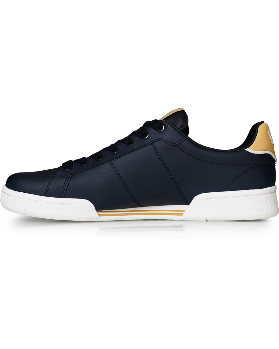 Herren | Fred Perry B722 Leather Sneaker Navy/Gold | Fred Perry | B722 Leather Sneaker Navy/Gold