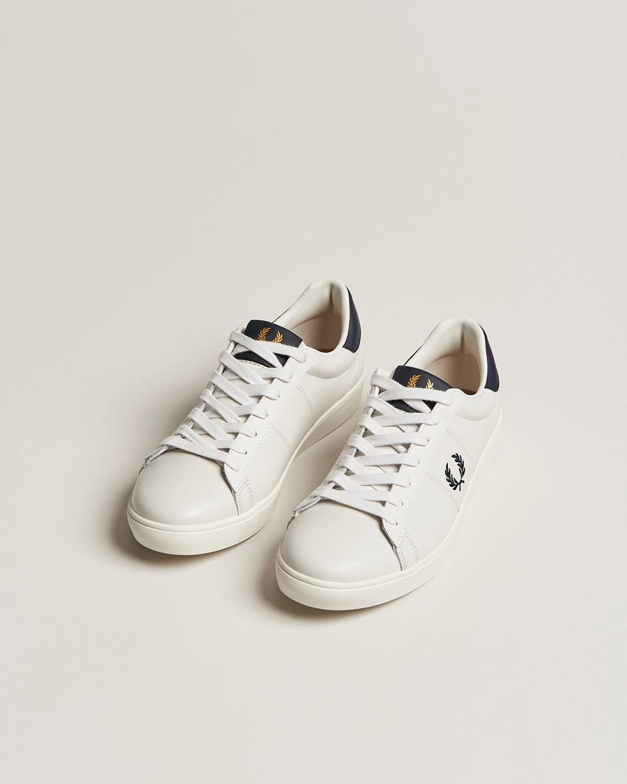 Herren | | Fred Perry | Spencer Leather Sneakers Porcelain/Navy