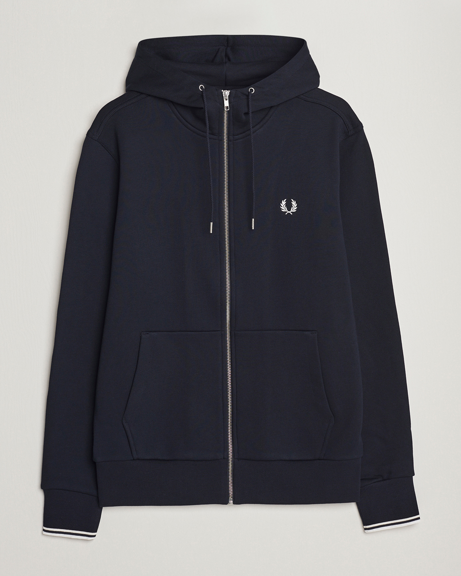 Herren | Pullover | Fred Perry | Full Zip Hooded Sweatshirt Navy