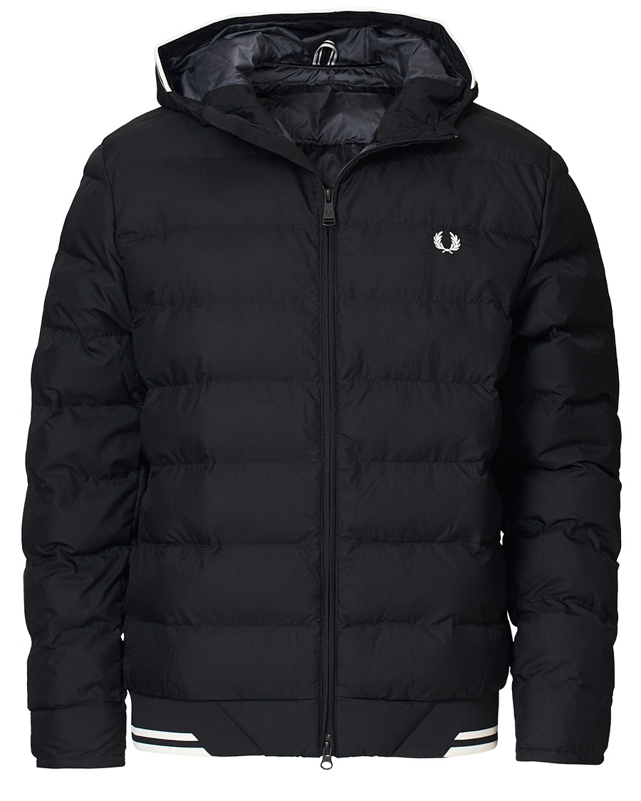 Herren | Jacken | Fred Perry | Hooded Insulated Padded Jacket Black