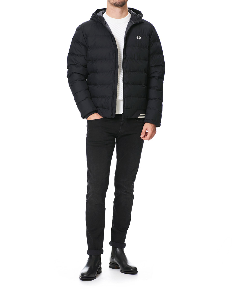 Herren | Jacken | Fred Perry | Hooded Insulated Padded Jacket Black