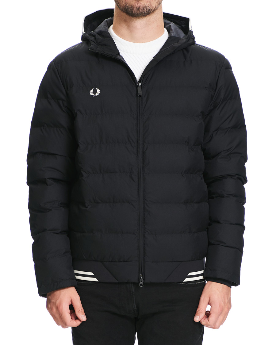 Herren | Jacken | Fred Perry | Hooded Insulated Padded Jacket Black