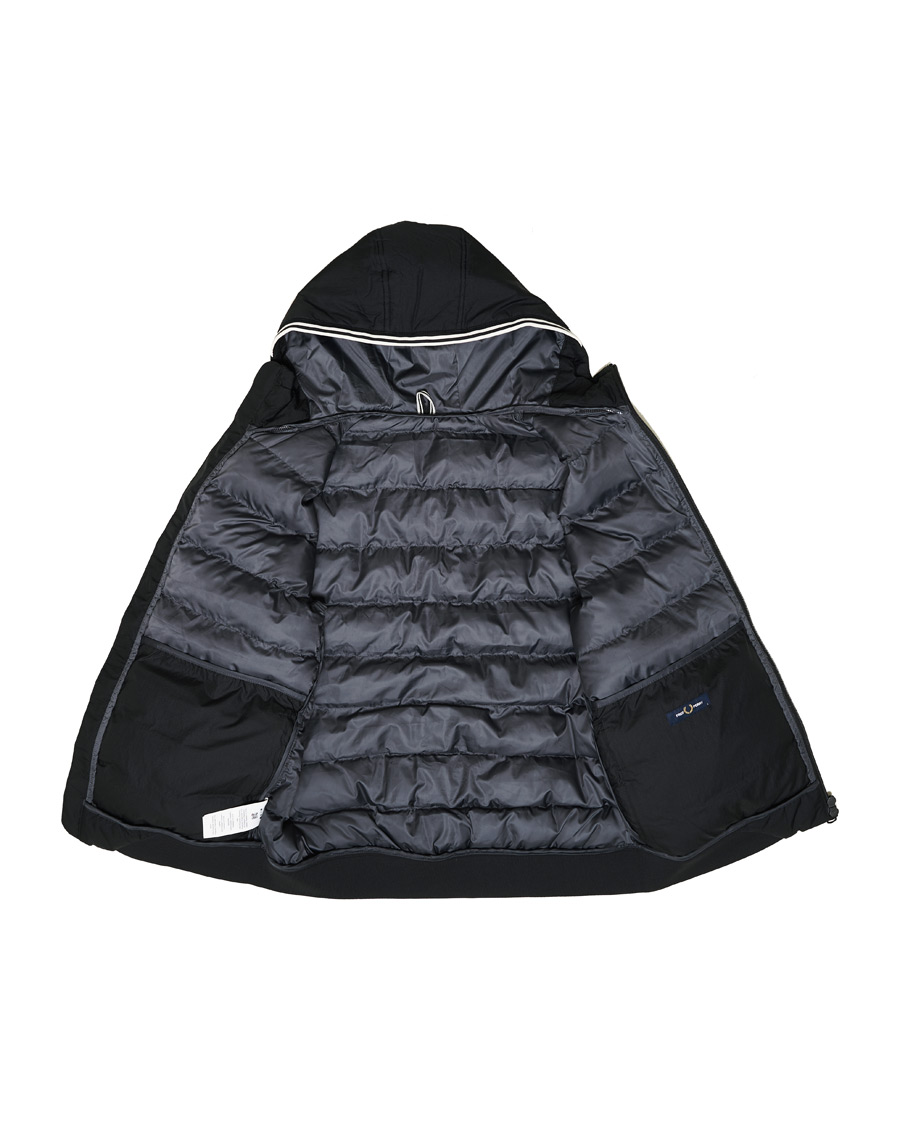 Herren | Jacken | Fred Perry | Hooded Insulated Padded Jacket Black