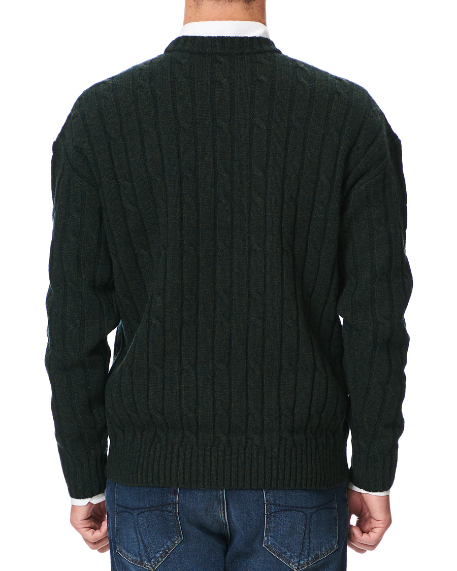 Herren | Pullover | Fred Perry | Shield Cable Knit Jumper Hunting Green