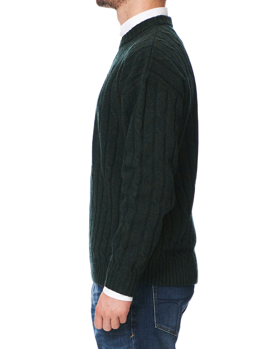 Herren | Pullover | Fred Perry | Shield Cable Knit Jumper Hunting Green