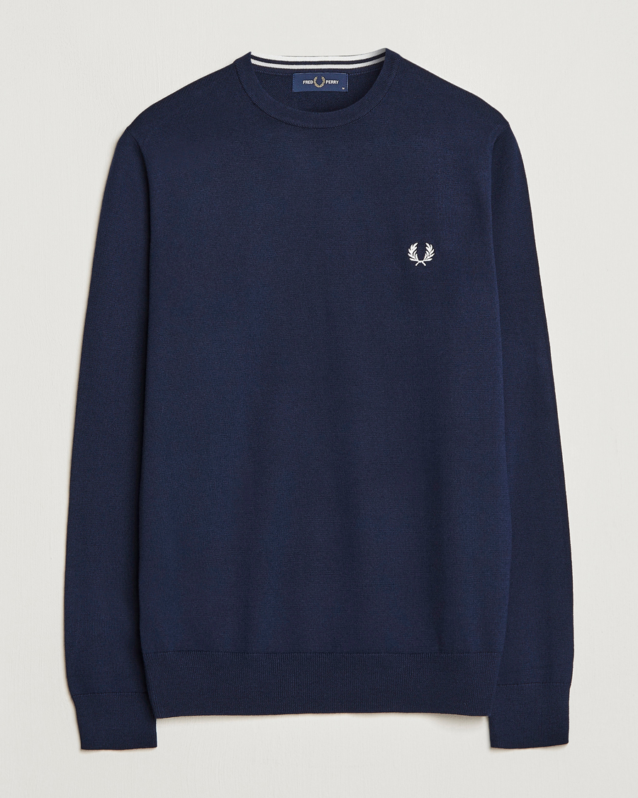 Herren | Fred Perry | Fred Perry | Classic Crew Neck Jumper Navy