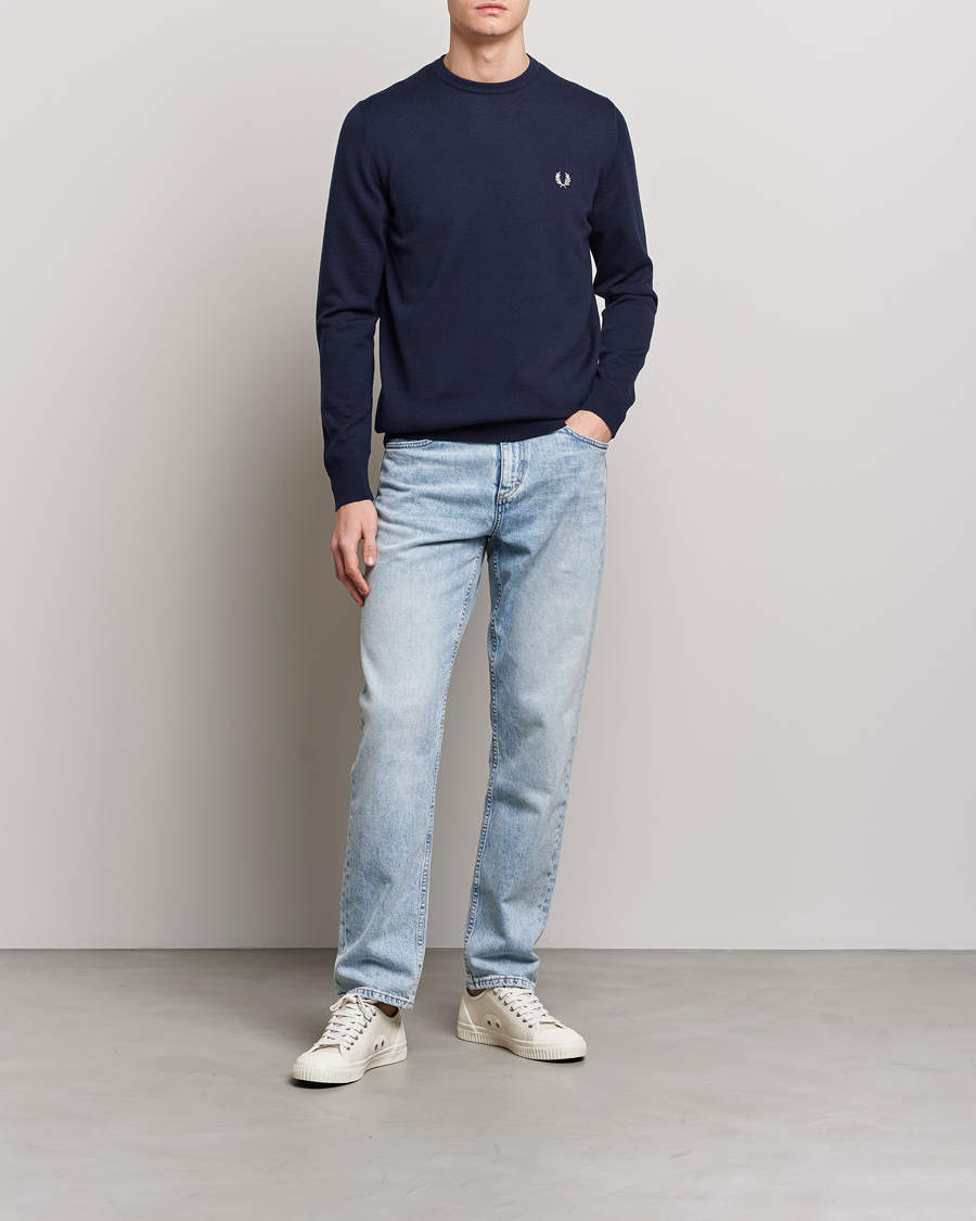 Herren | Pullover | Fred Perry | Classic Crew Neck Jumper Navy