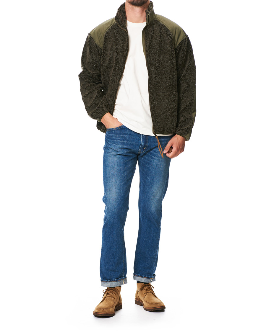 Herren | Jacken | orSlow | Panelled Fleece Jacket Military Green