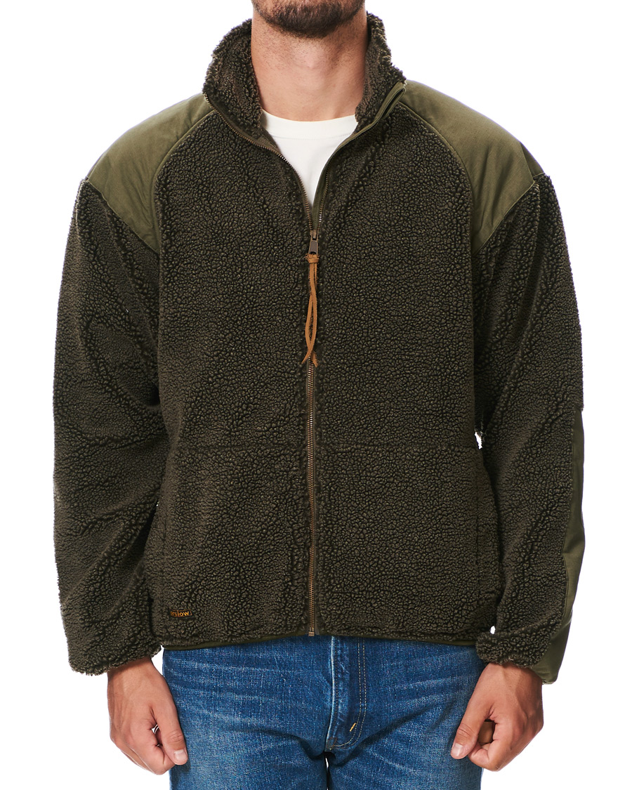 Herren | Jacken | orSlow | Panelled Fleece Jacket Military Green