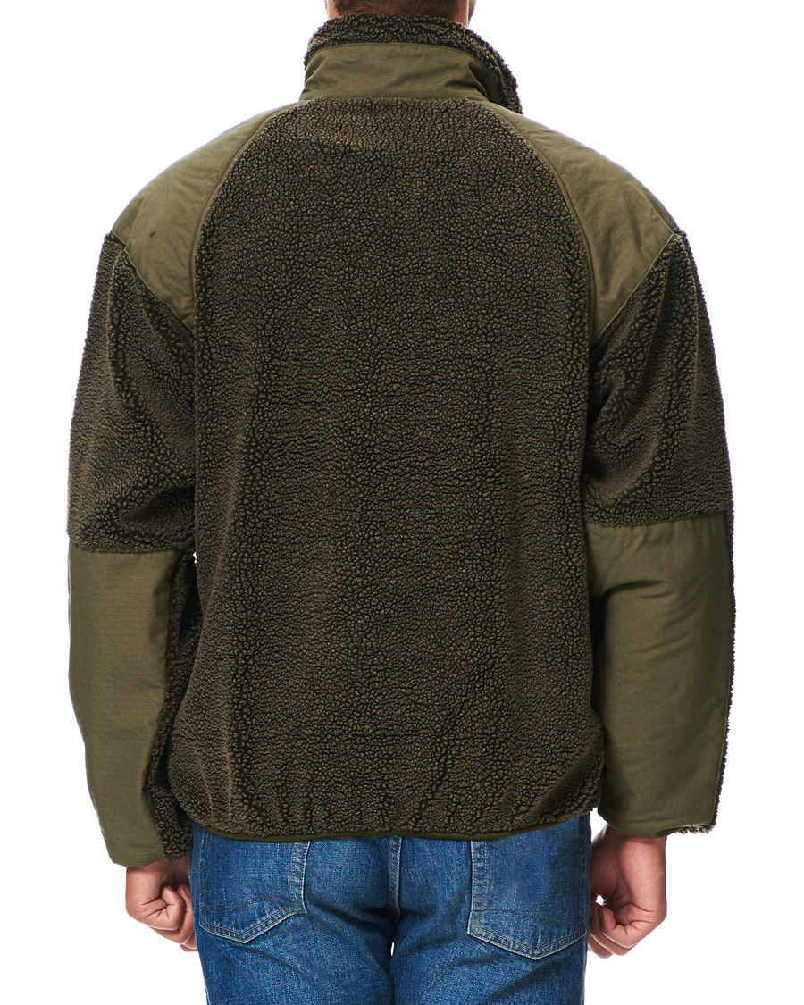 Herren | Jacken | orSlow | Panelled Fleece Jacket Military Green