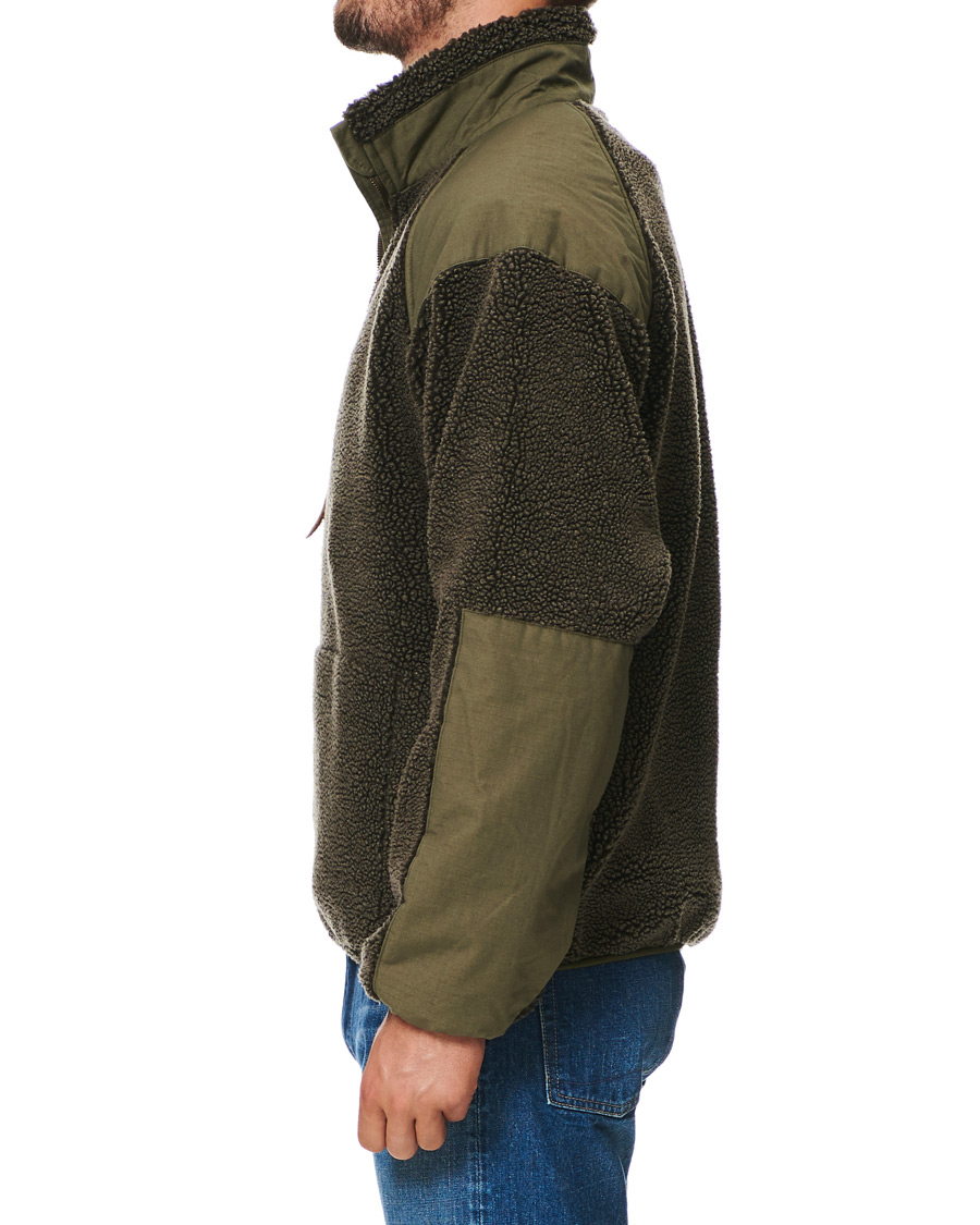 Herren | Jacken | orSlow | Panelled Fleece Jacket Military Green