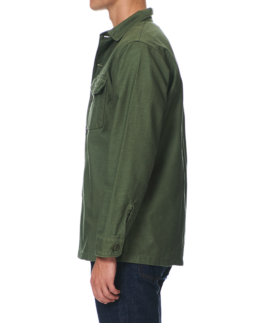 Herren | Hemden | orSlow | Cotton Sateen Army Overshirt Army Green 1 - XS