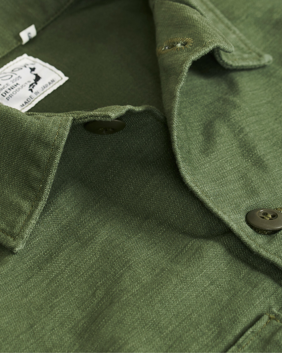Herren | Hemden | orSlow | Cotton Sateen Army Overshirt Army Green 1 - XS
