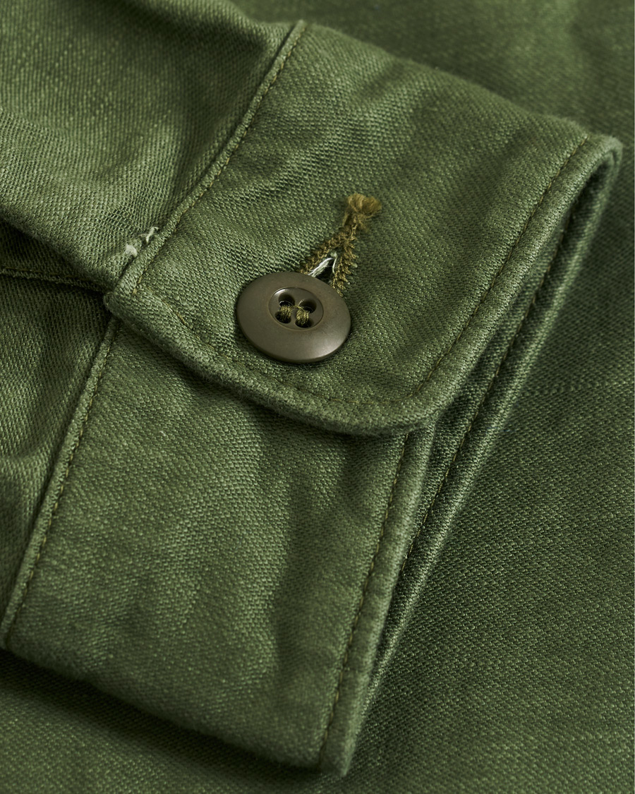 Herren | Hemden | orSlow | Cotton Sateen Army Overshirt Army Green 1 - XS