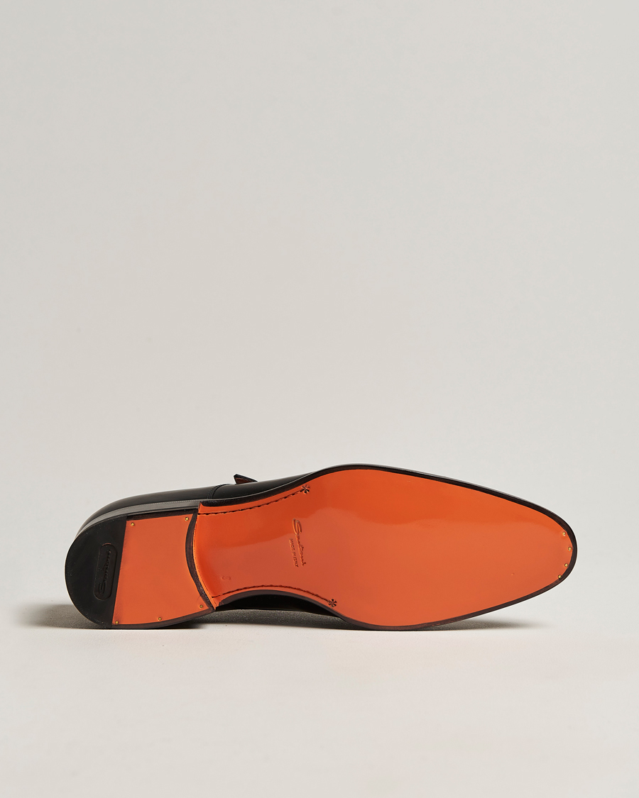 Herren | Santoni Blake Double Monk Black Calf | Santoni | Blake Double Monk Black Calf