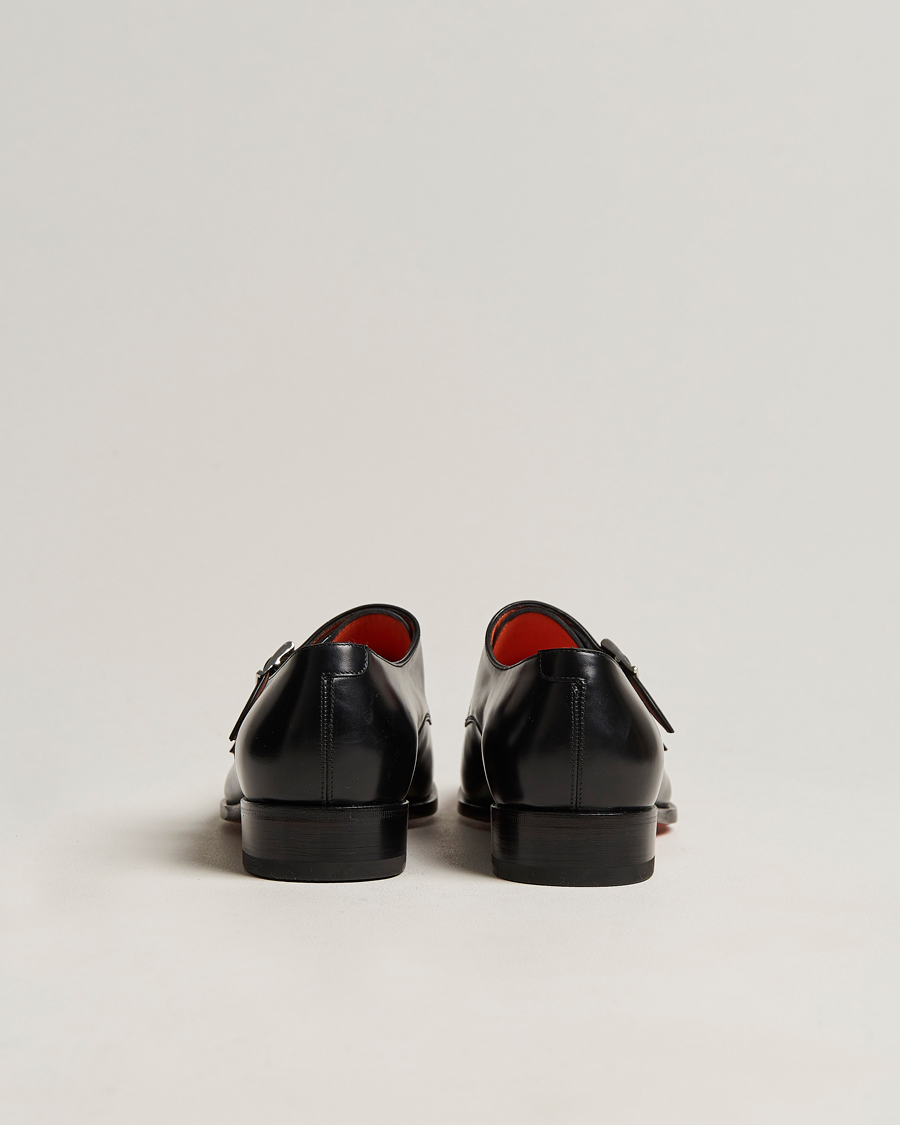 Herren | Santoni Blake Double Monk Black Calf | Santoni | Blake Double Monk Black Calf
