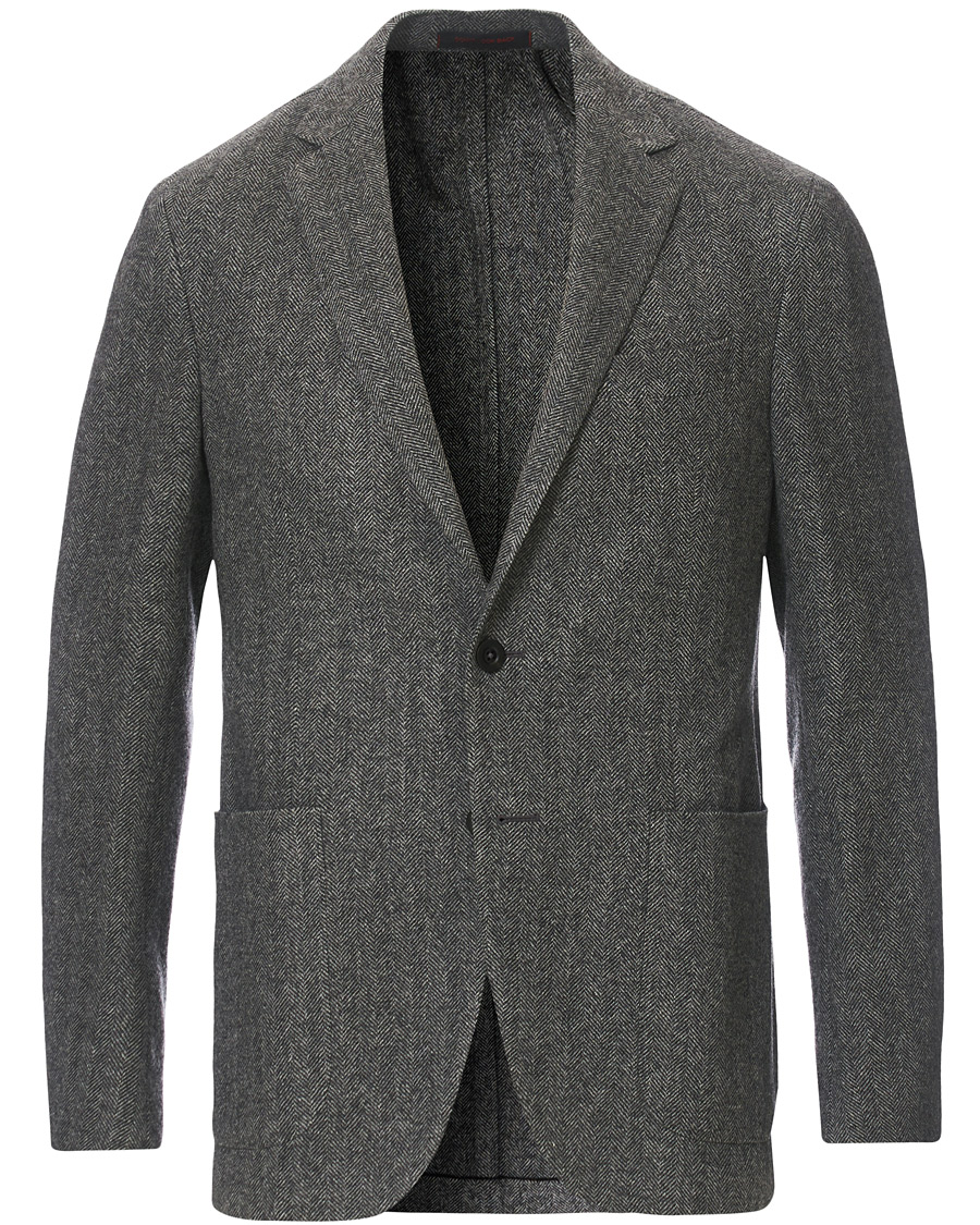 Herren | Sakkos | The Gigi | Degas Herringbone Shetland Blazer Grey