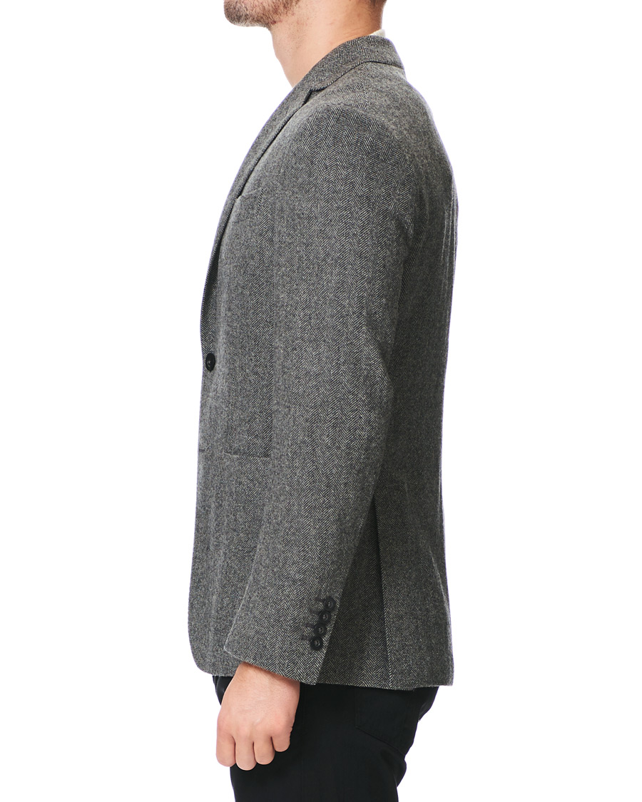 Herren | Sakkos | The Gigi | Degas Herringbone Shetland Blazer Grey