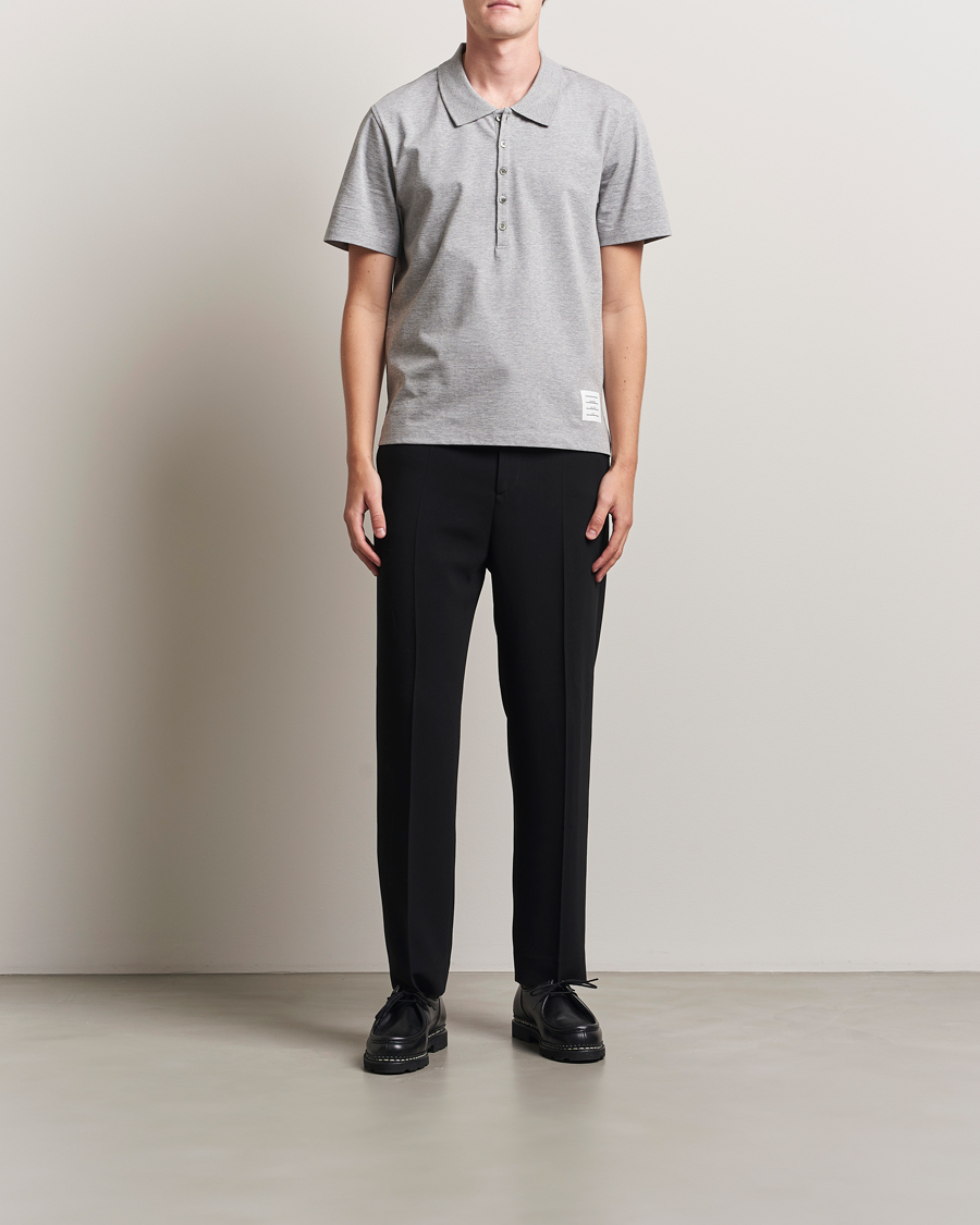 Herren | Poloshirts | Thom Browne | Relaxed Fit Polo Light Grey