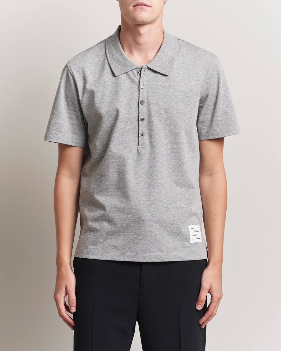 Herren | Poloshirts | Thom Browne | Relaxed Fit Polo Light Grey