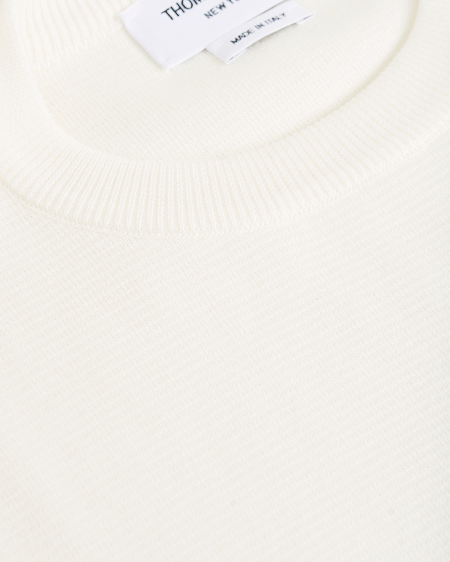 Herren | Pullover | Thom Browne | 4 Bar Milano Stitch Crew Neck Off White