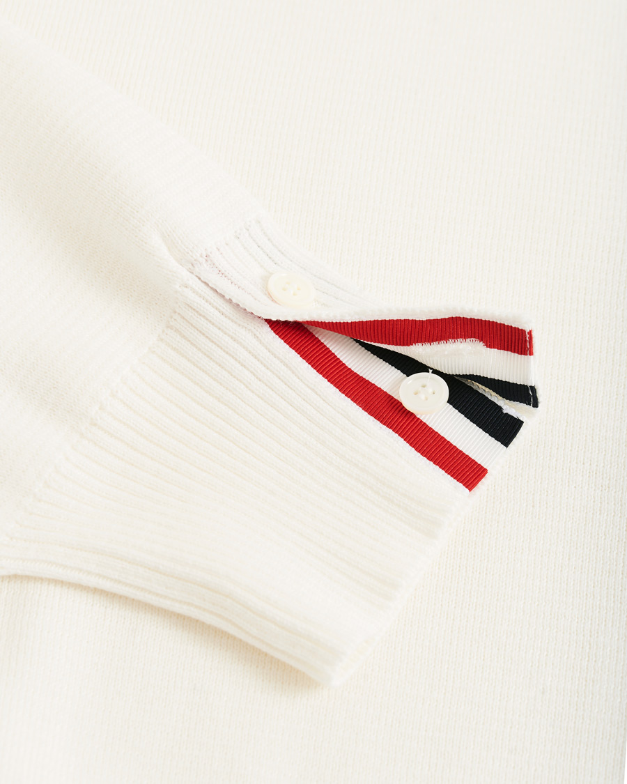 Herren | Pullover | Thom Browne | 4 Bar Milano Stitch Crew Neck Off White