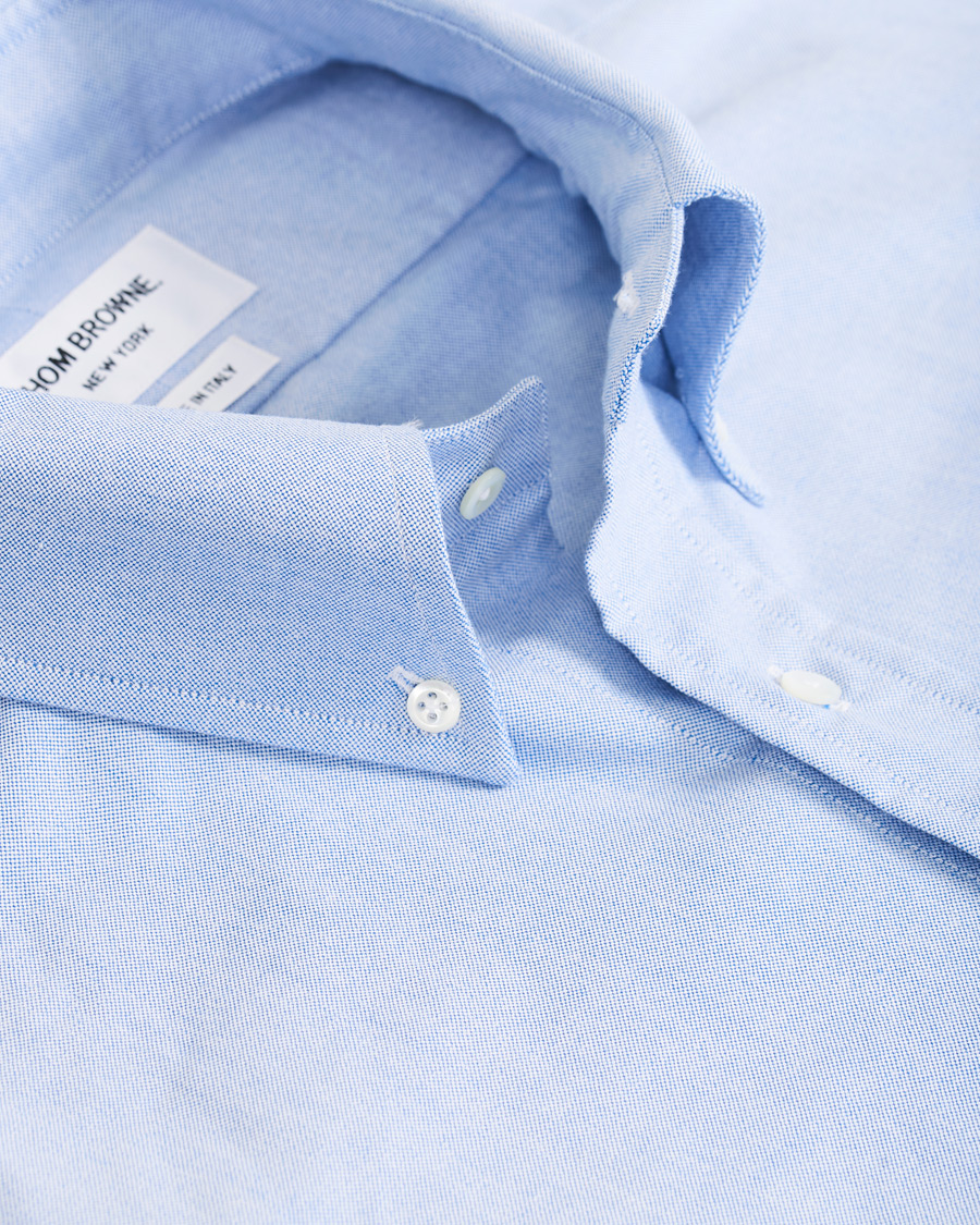 Herren | Hemden | Thom Browne | 4 Bar Silk Tie Oxford Shirt Light Blue