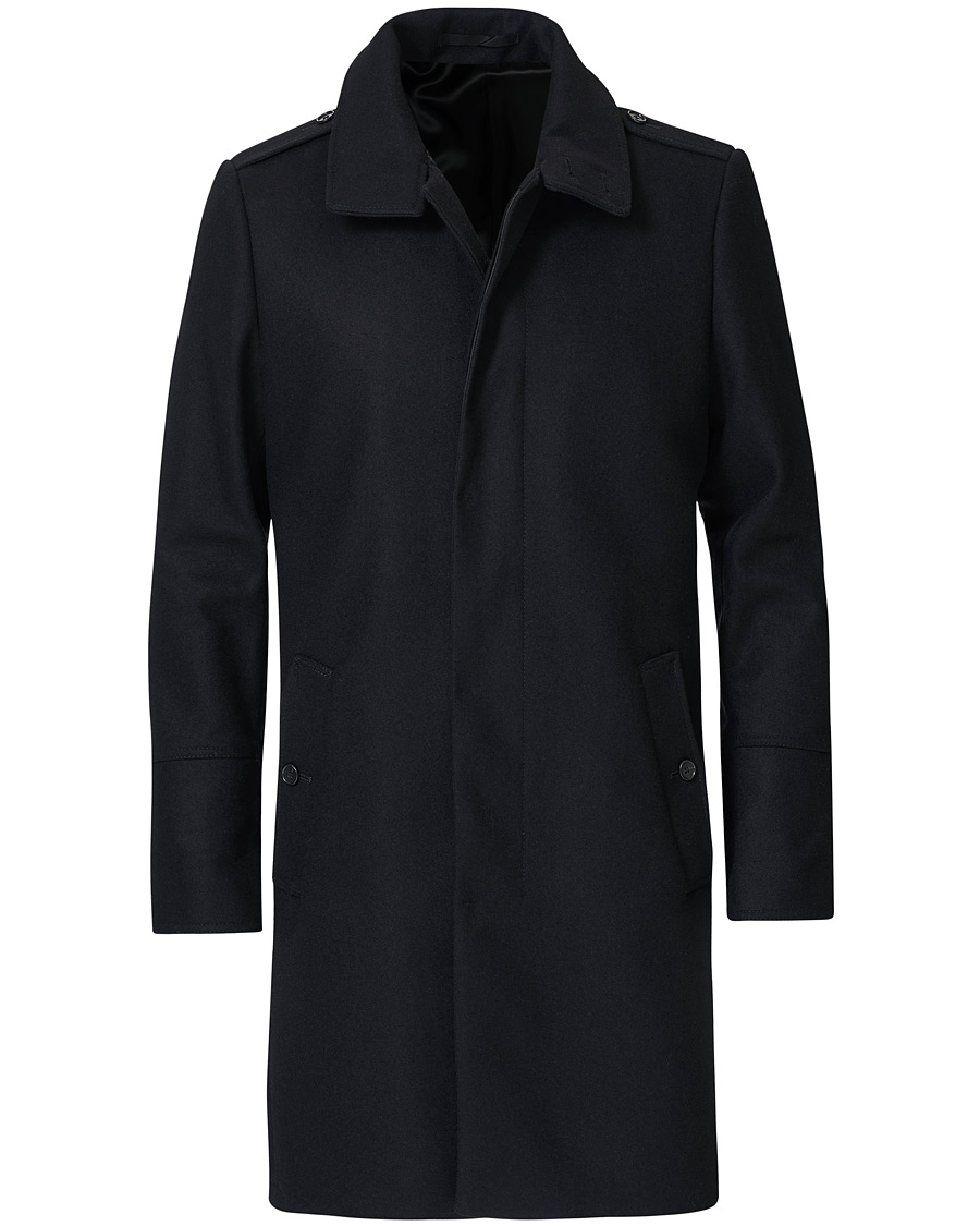 Herren | Jacken | Tiger of Sweden | Cunning Wool/Cashmere Stand Collar Coat Black