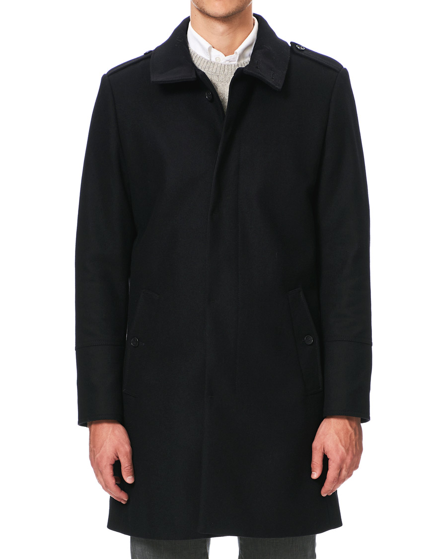 Herren | Jacken | Tiger of Sweden | Cunning Wool/Cashmere Stand Collar Coat Black