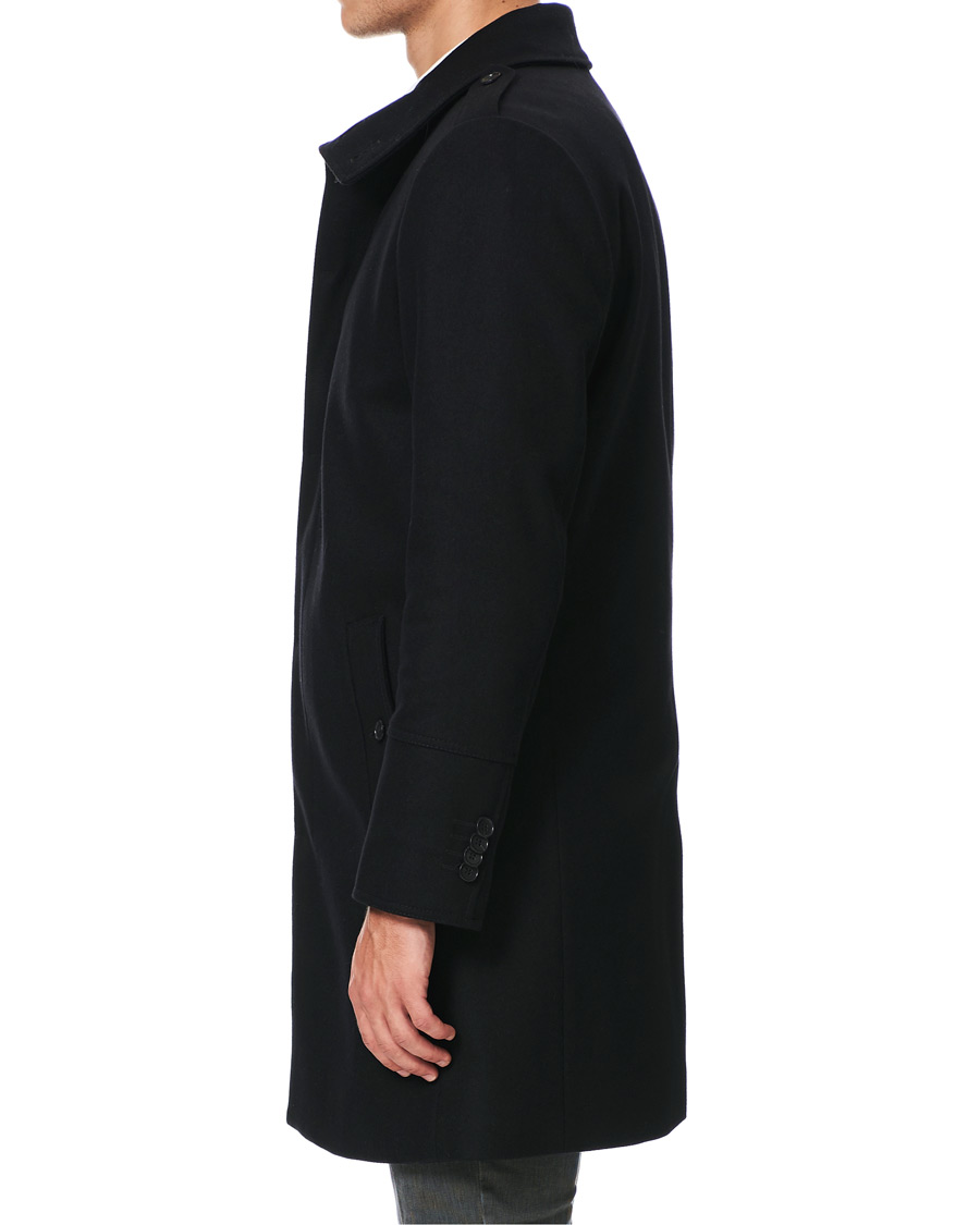 Herren | Jacken | Tiger of Sweden | Cunning Wool/Cashmere Stand Collar Coat Black