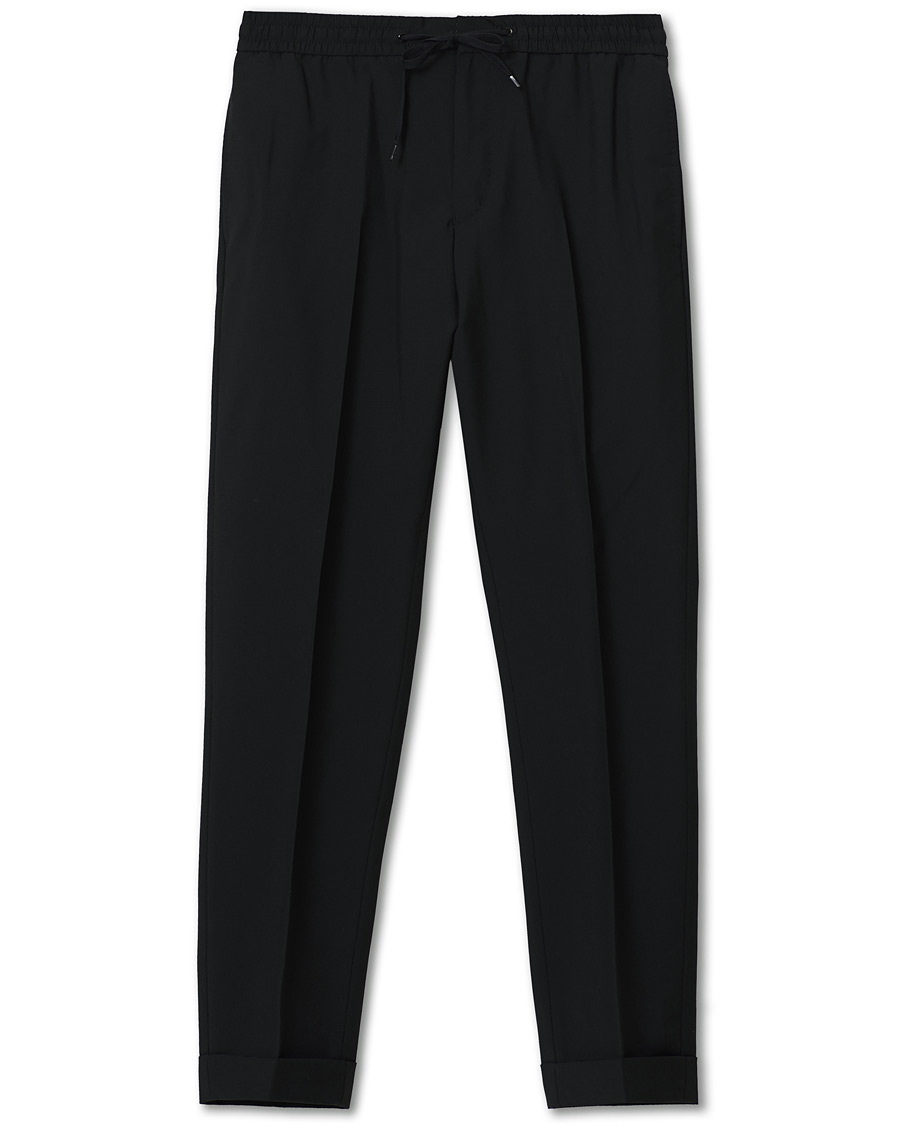 Herren | Hosen | Tiger of Sweden | Travin Drawstring Wool/Mohair Trousers Black