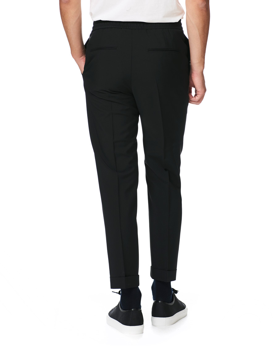 Herren | Hosen | Tiger of Sweden | Travin Drawstring Wool/Mohair Trousers Black