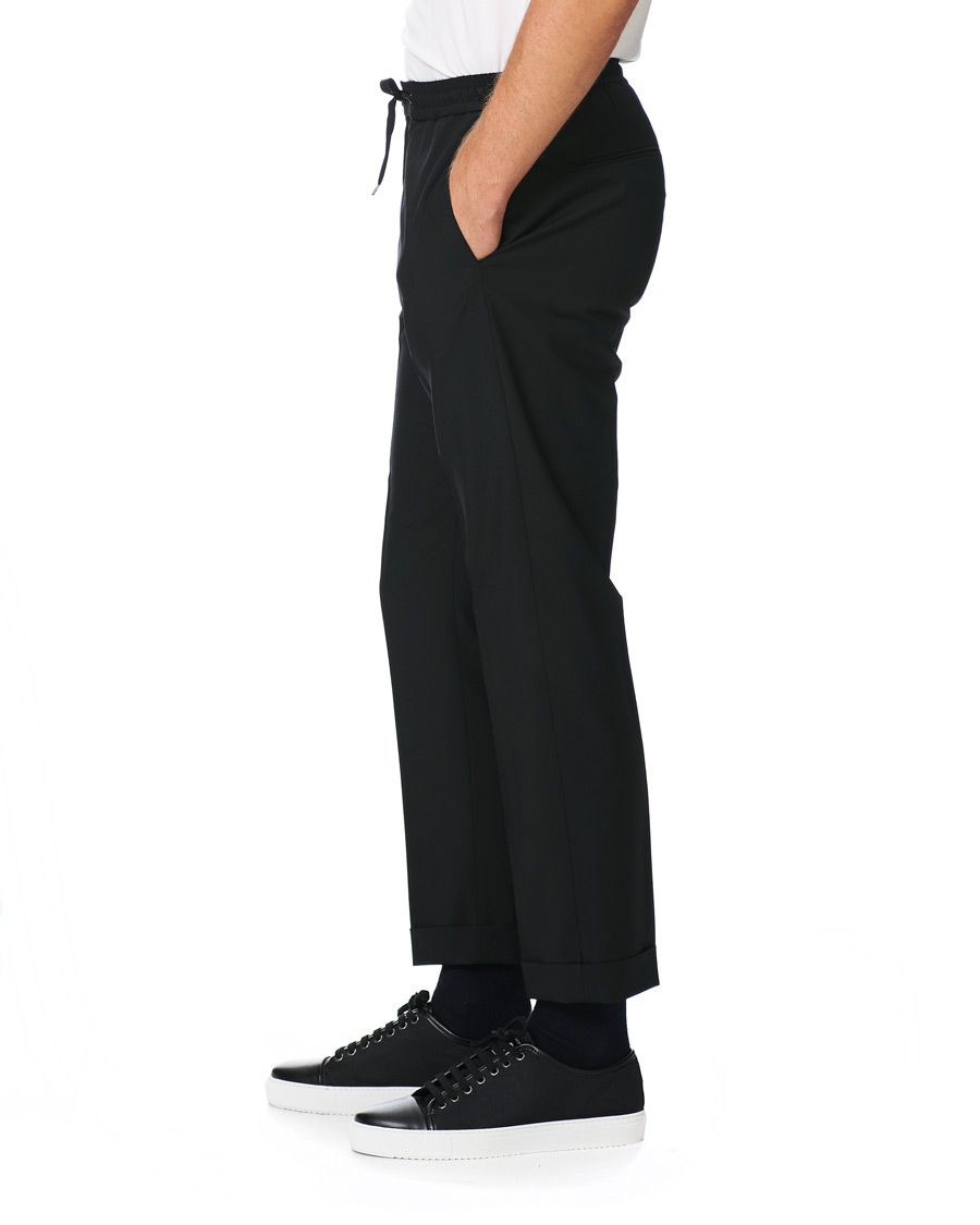Herren | Hosen | Tiger of Sweden | Travin Drawstring Wool/Mohair Trousers Black