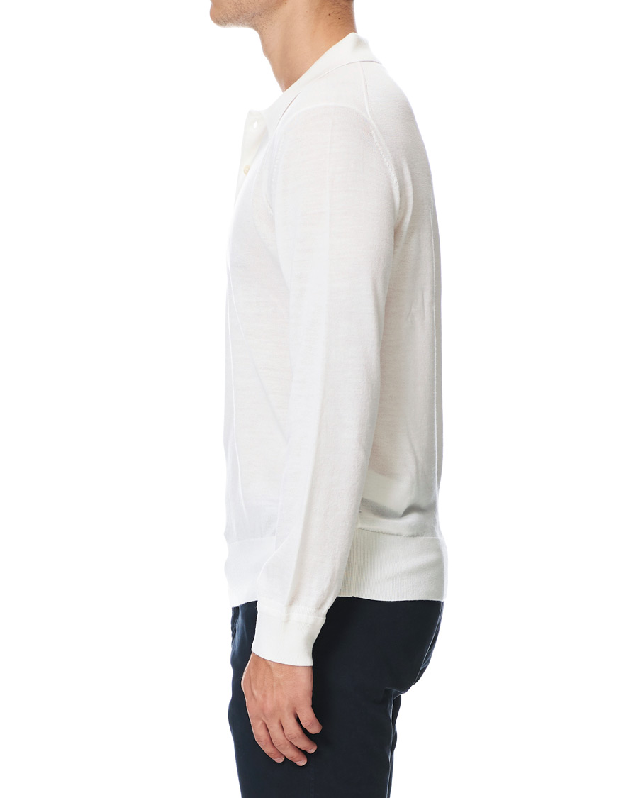 Herren | Pullover | Tiger of Sweden | Newton Extra Fine Merino Knitted Polo Cream