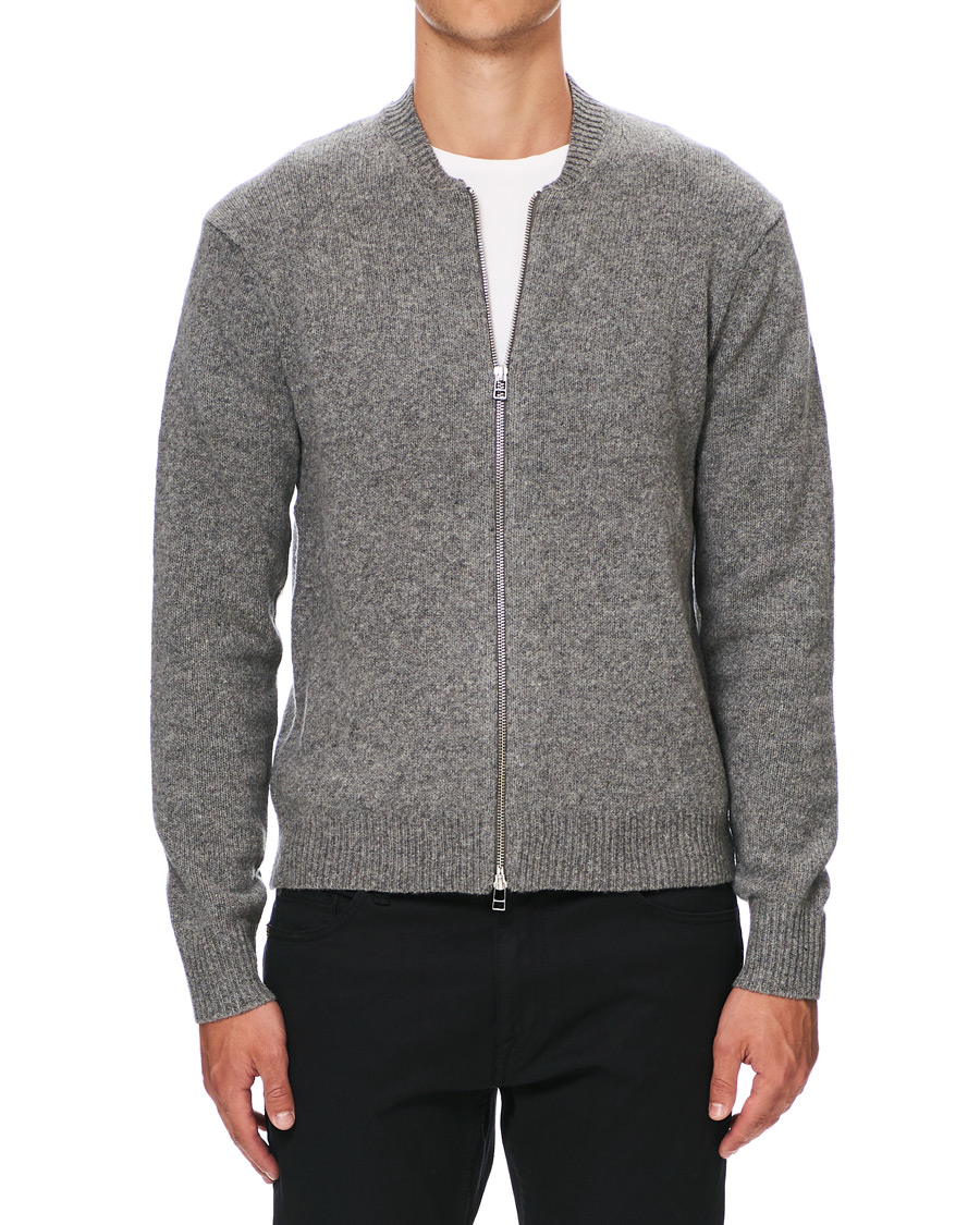 Herren | Pullover | Tiger of Sweden | Morchella Wool Full Zip Grey