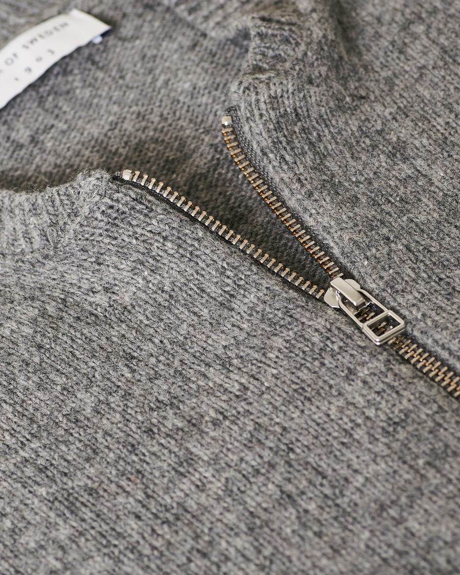Herren | Pullover | Tiger of Sweden | Morchella Wool Full Zip Grey