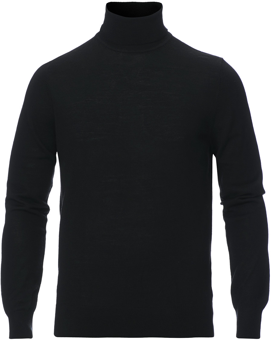 Herren | Pullover | Tiger of Sweden | Neville Extra Fine Merino Polo Black