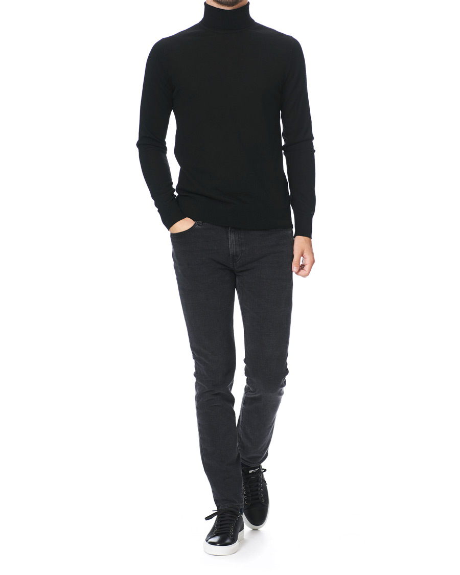 Herren | Pullover | Tiger of Sweden | Neville Extra Fine Merino Polo Black