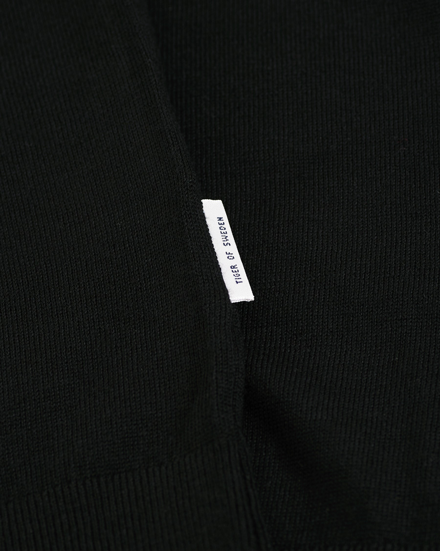 Herren | Pullover | Tiger of Sweden | Neville Extra Fine Merino Polo Black