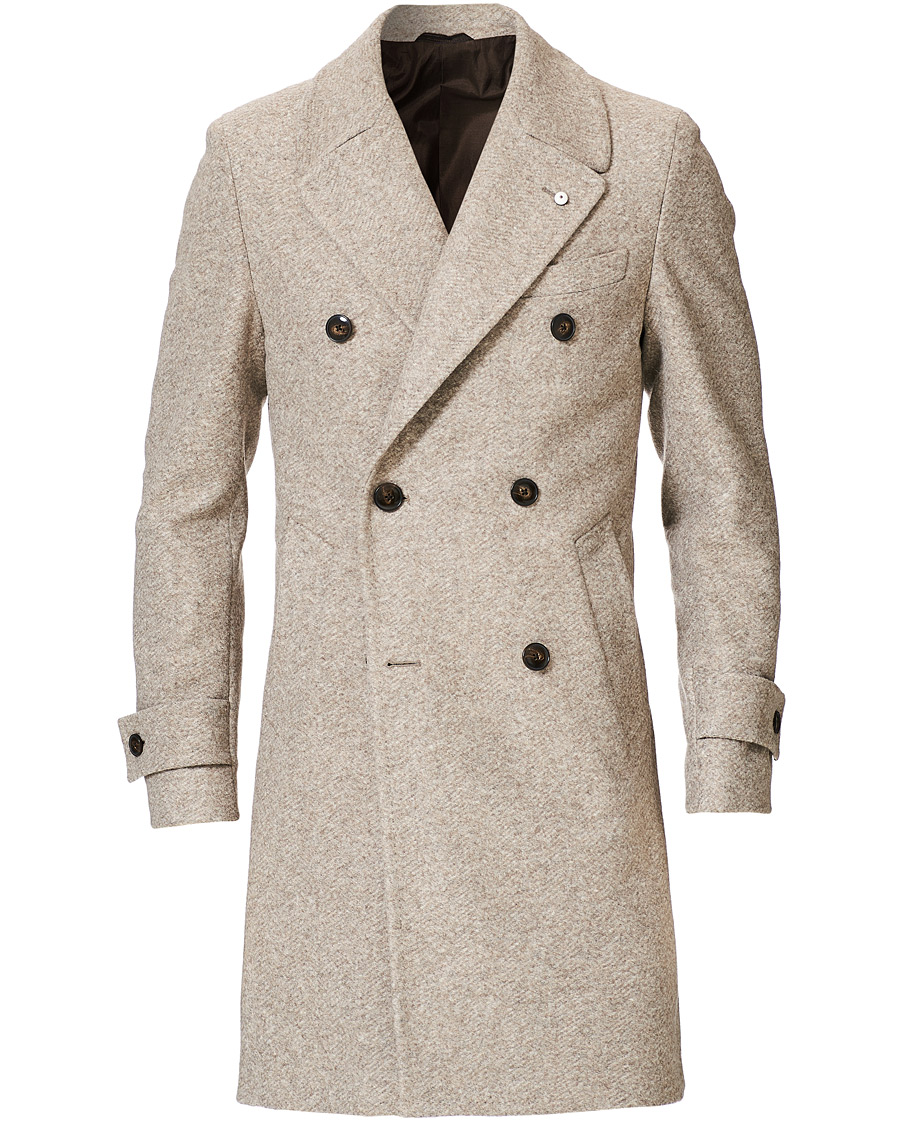 Herren | Jacken | L.B.M. 1911 | Double Breasted Coat Beige