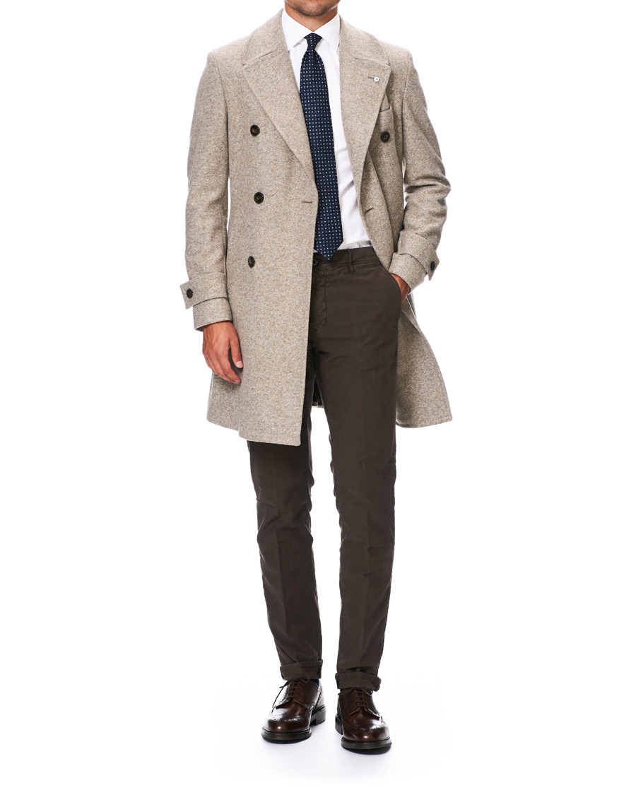 Herren | Jacken | L.B.M. 1911 | Double Breasted Coat Beige