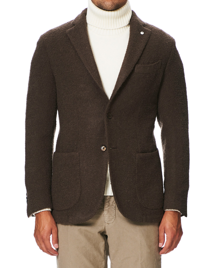 Herren | Sakkos | L.B.M. 1911 | Jack Regular Wool Boucle Blazer Brown