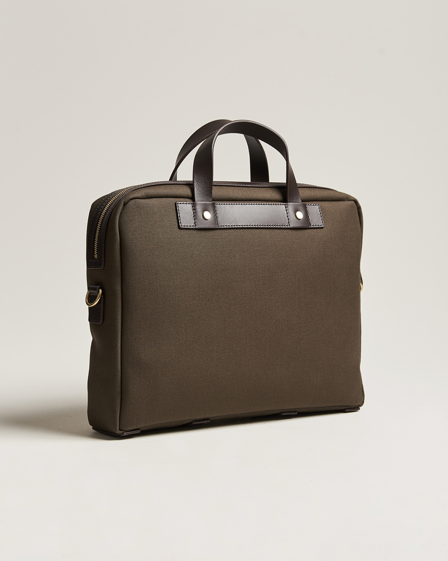 Herren | Taschen | Mismo | M/S Nylon Office Army/Dark Brown