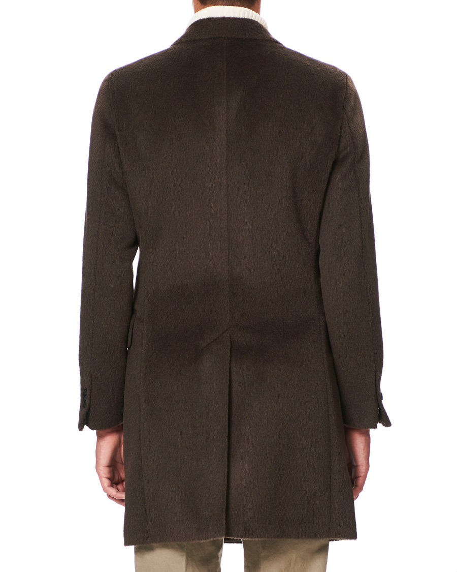 Herren | Jacken | Oscar Jacobson | Saul Delux Llama Wool Double Breasted Coat Brown
