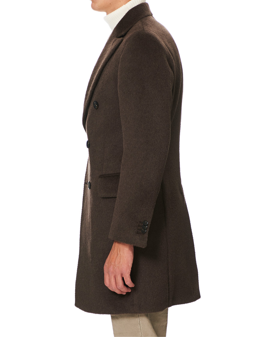 Herren | Jacken | Oscar Jacobson | Saul Delux Llama Wool Double Breasted Coat Brown