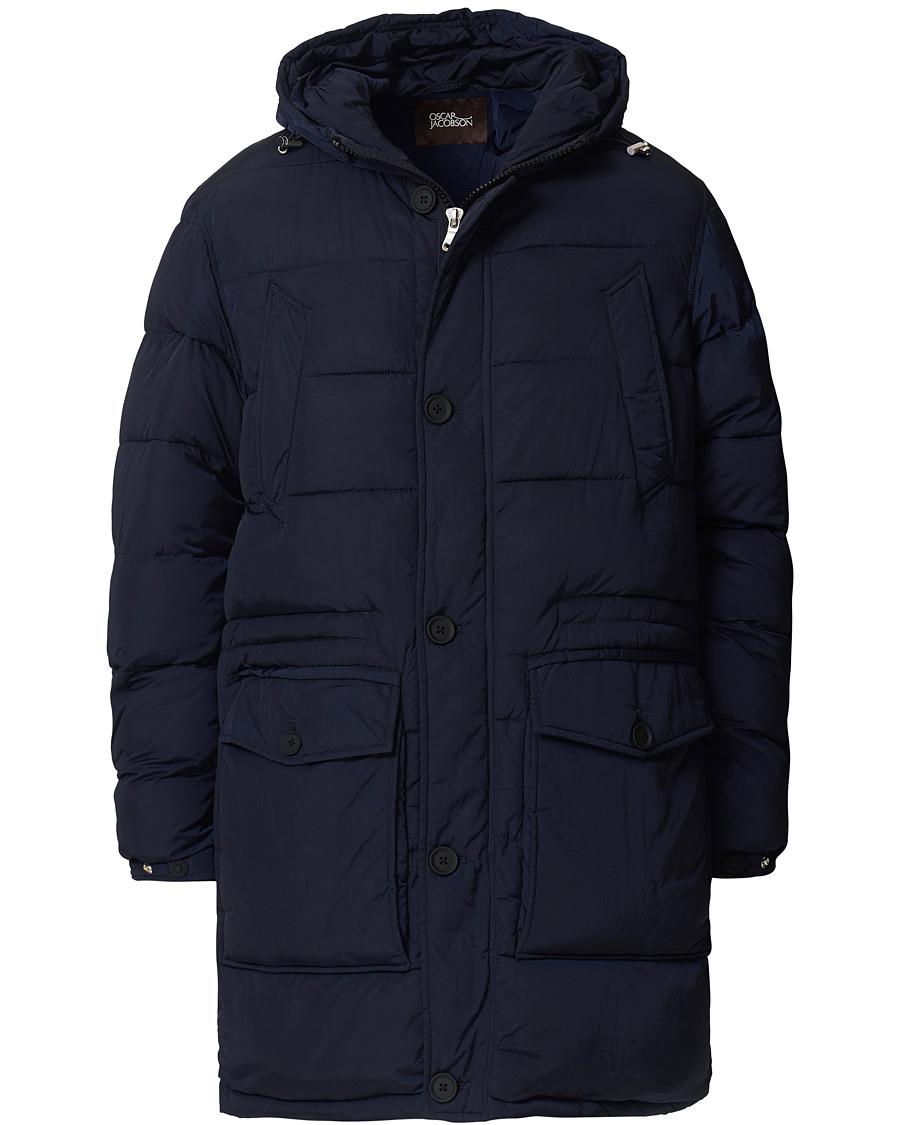Herren | Jacken | Oscar Jacobson | Clayton Lightweight Puffer Coat Navy