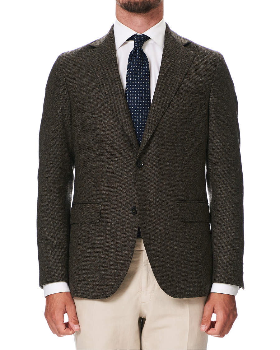 Herren | Sakkos | Oscar Jacobson | Fogerty Yorkshire Tweed By Moon Blazer Brown
