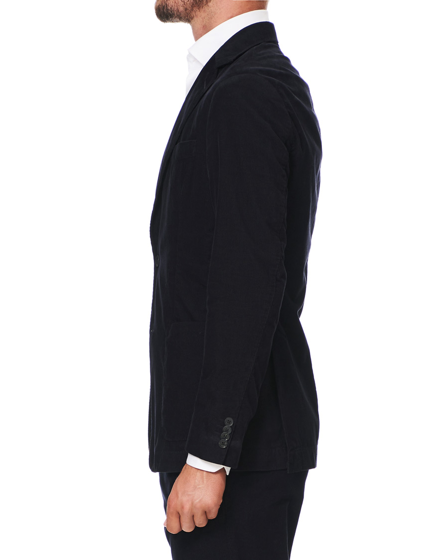 Herren | Sakkos | Oscar Jacobson | Egel Patch Pocket Baby Cord Blazer Navy