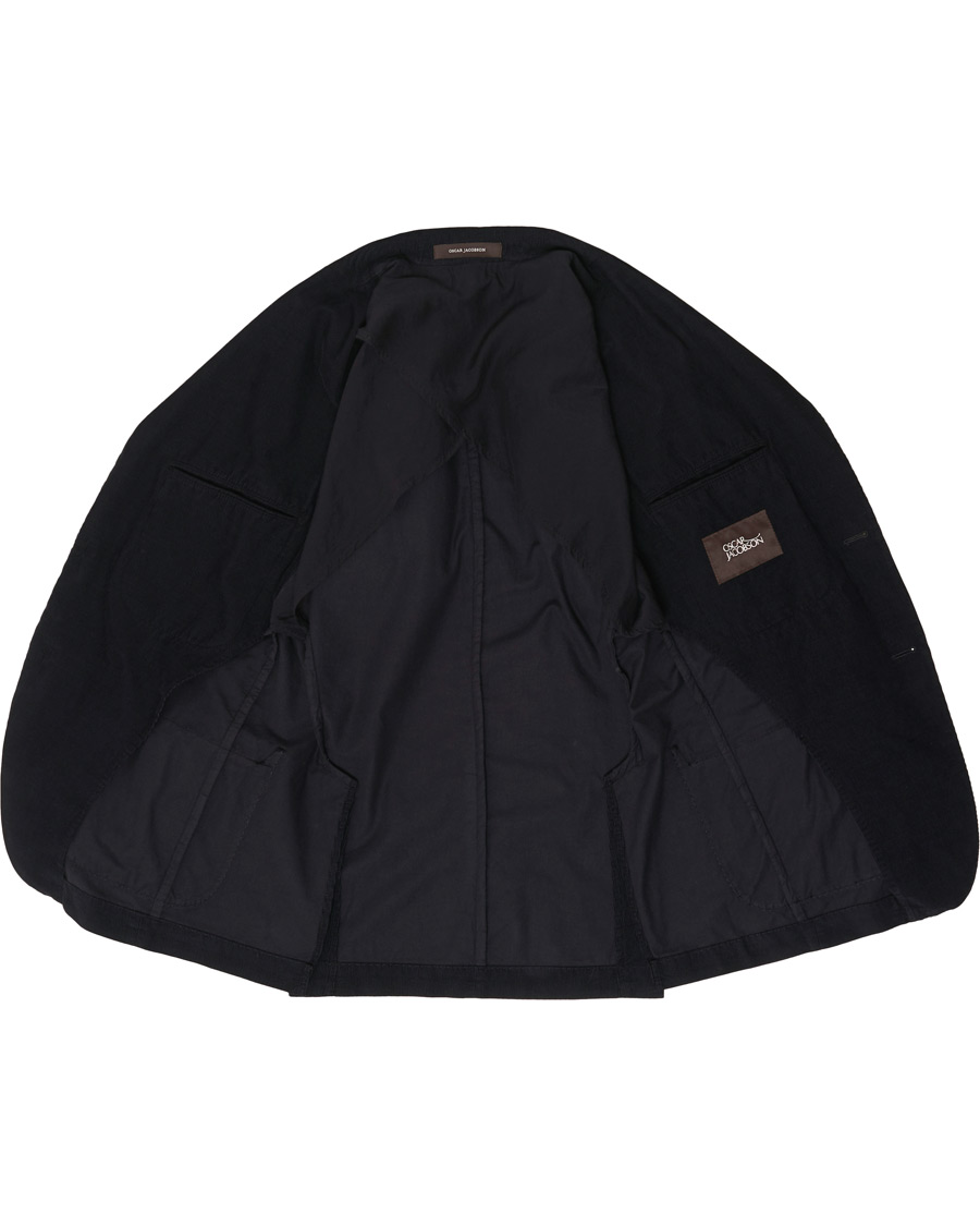Herren | Sakkos | Oscar Jacobson | Egel Patch Pocket Baby Cord Blazer Navy