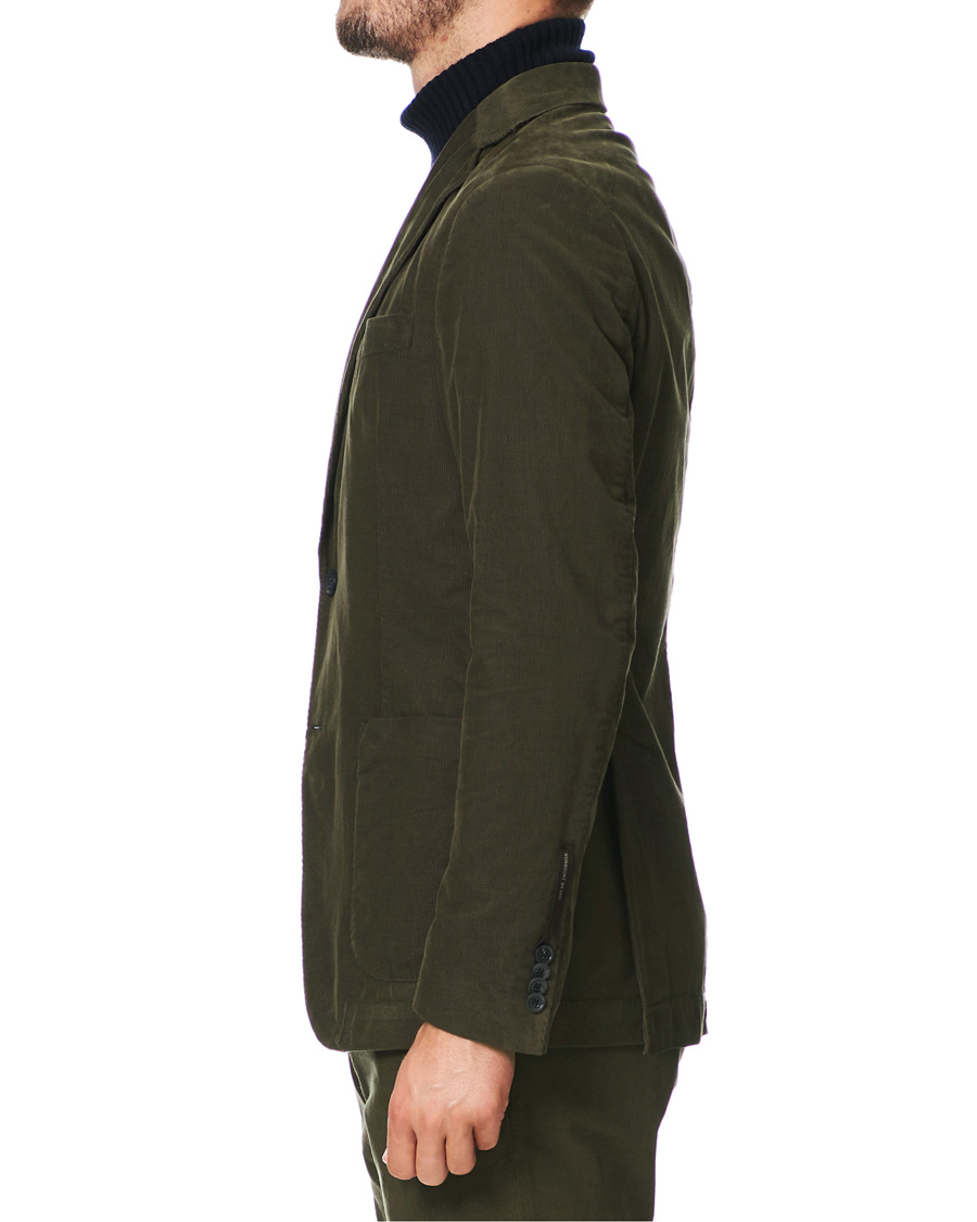 Herren | Sakkos | Oscar Jacobson | Egel Patch Pocket Baby Cord Blazer Olive